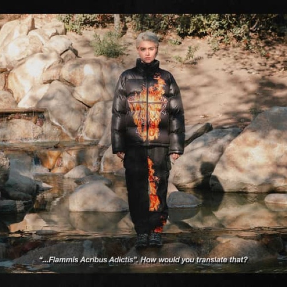 Rokit Unisex Halftime Bubble Jacket with Basketball Hoop And Flame Size XL